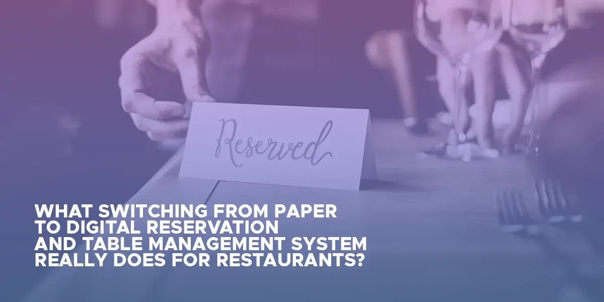 Restaurant manager using QuickSeat digital reservation and table management system instead of paper bookings to improve efficiency and accuracy