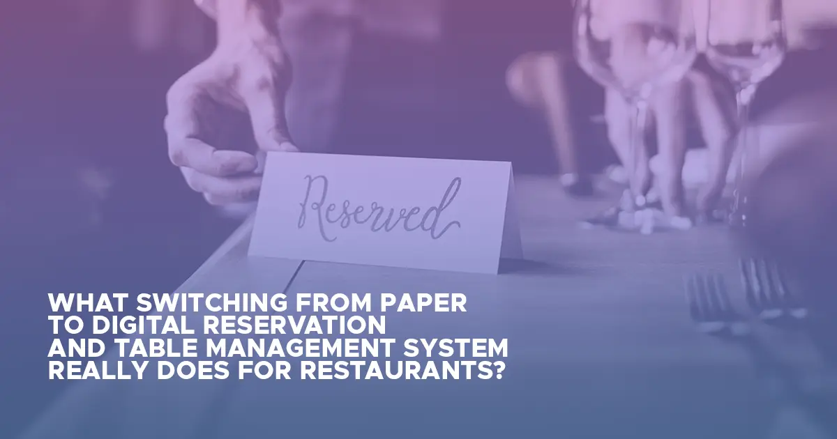 Restaurant manager using QuickSeat digital reservation and table management system instead of paper bookings to improve efficiency and accuracy